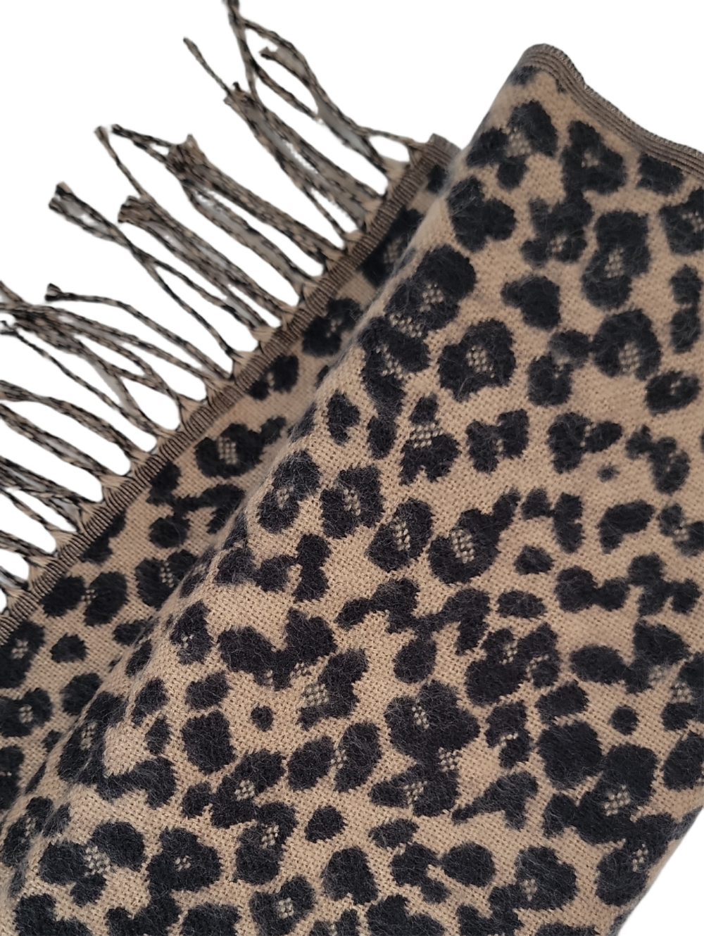 Banana Republic Reversible Leopard Animal Print Wrap Scarf EUC